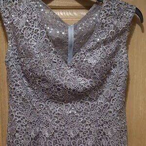 JASMINE NWT SLEEVELESS WOMEN'S GRAY SEQUIN DRESS IN SIZE 8 MADE IN THE USA
